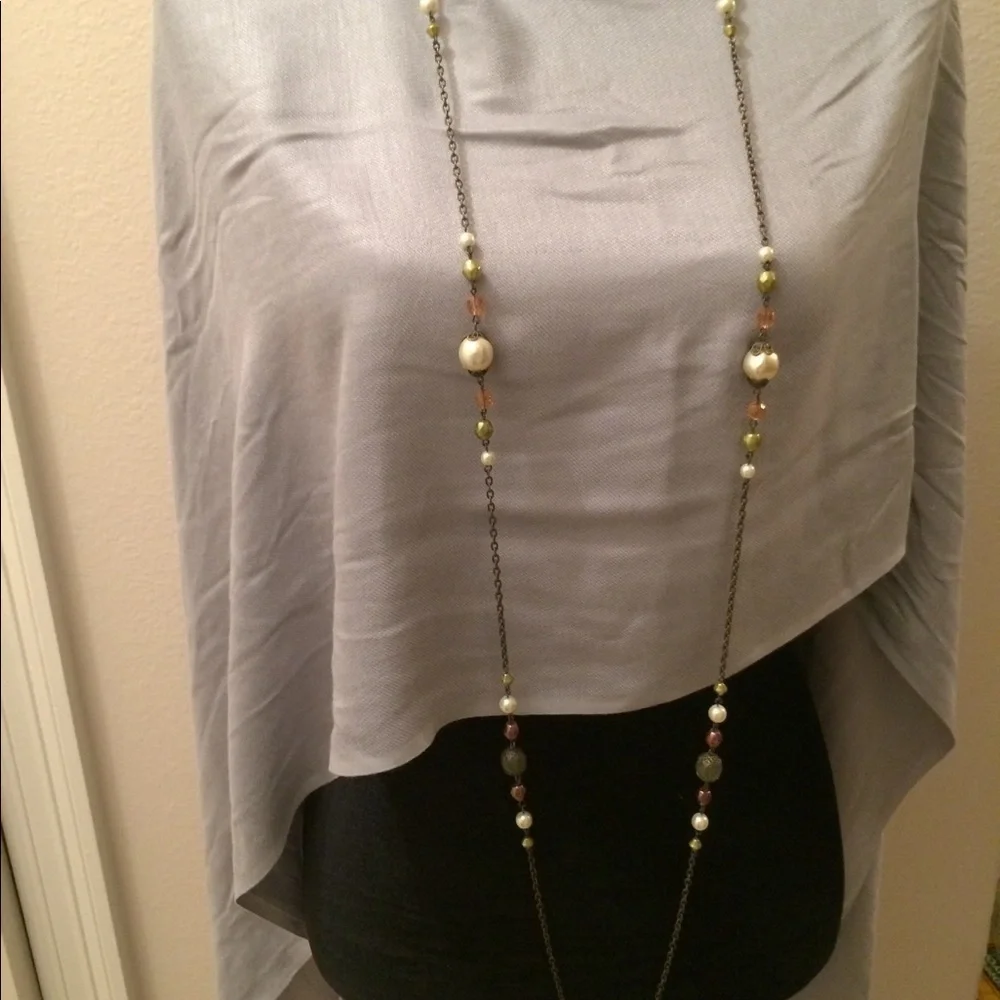 🌻Antique look mixed beads w/filigree accents. 60”
